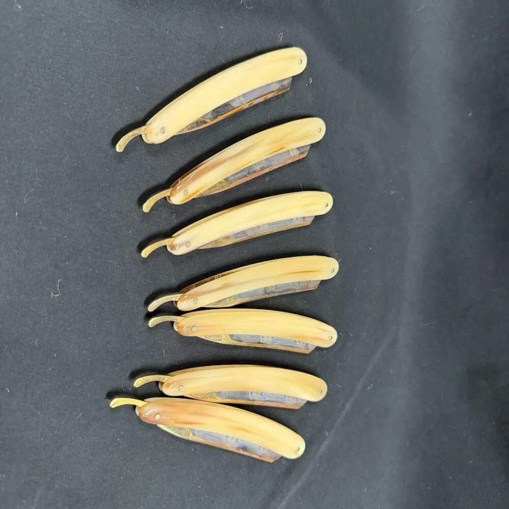 Solingen Wacker Days of the Week Straight Razor Set of 7 Vtg Rust